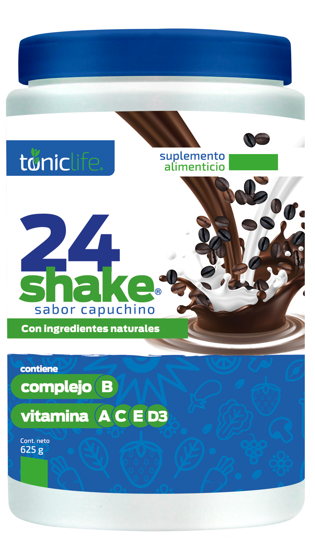 24 Shake 625 gr sabor Capuchino