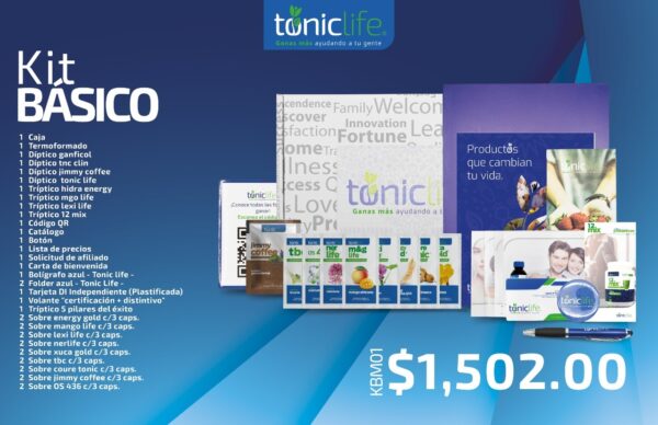 Imagen descriptiva del kit de socio básico tonic life