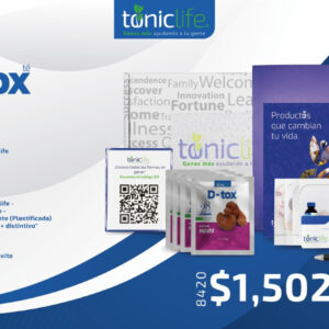 contenido del kit d-tox de socio tonic life